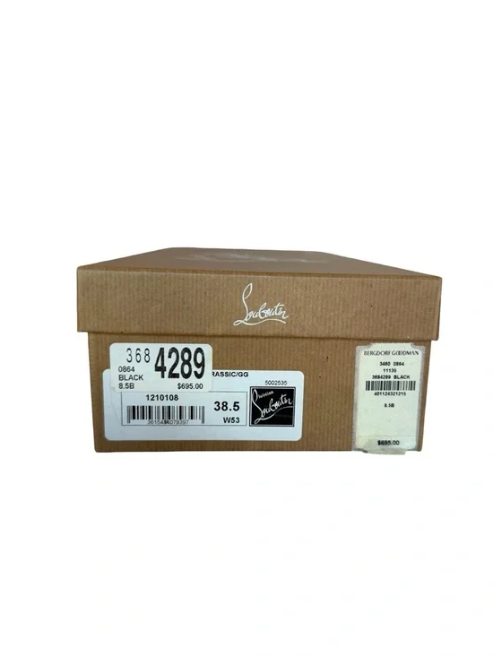 Christian Louboutin Kashasha Lizard Embossed Ballet Flats Black Size 38.5 + Box - Picture 15 of 15